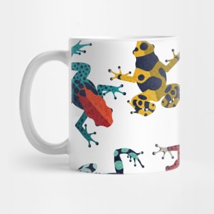 Quirky dart frogs dance // spot // brightly multicoloured poison amphibians Mug